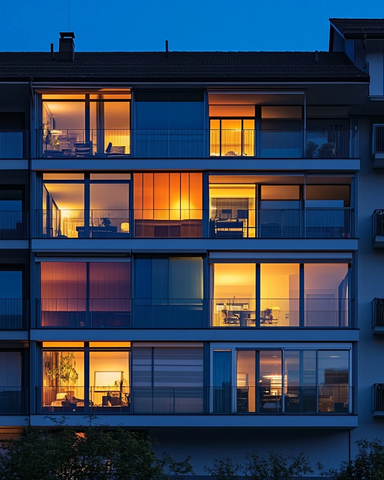 夜景房屋建筑摄影