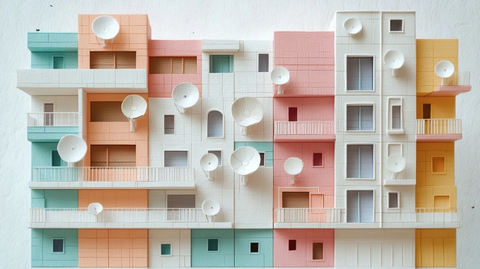 塑料屋苑阳台卫星碟