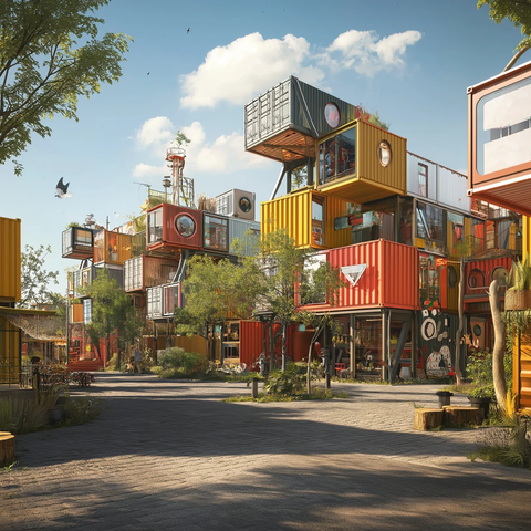 集装箱娱乐区青年聚集地