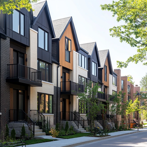 三层联排别墅街景设计