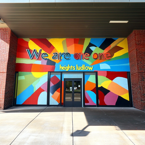 彩色壁画团结主题