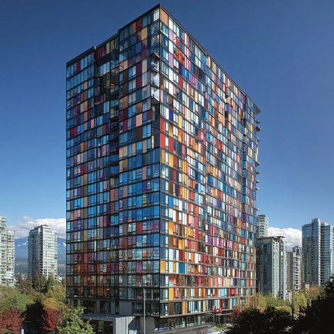 马赛克外墙高楼设计