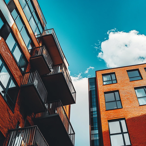 现代住宅与天空的交融