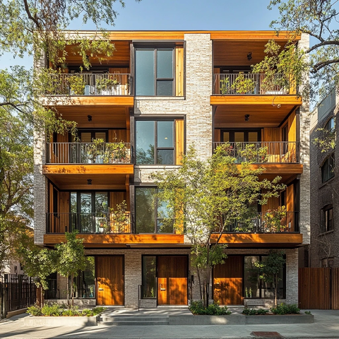 木砖结合现代住宅入口设计