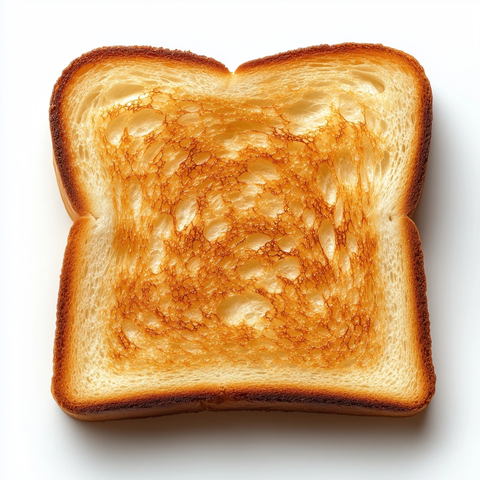白吐司顶部视角静物照