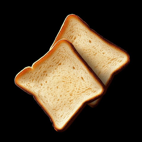 黑白背景上的像素面包