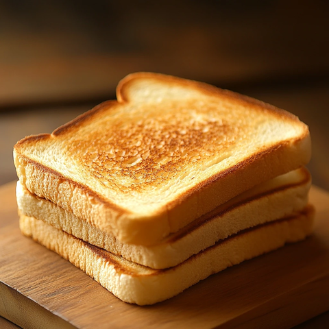 餐桌上的温暖吐司早餐