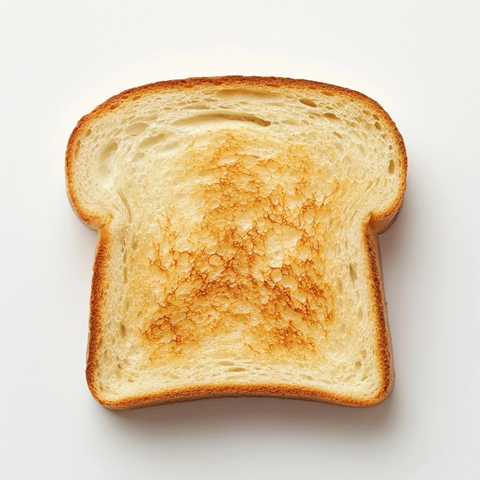 新鲜吐司面包白色背景