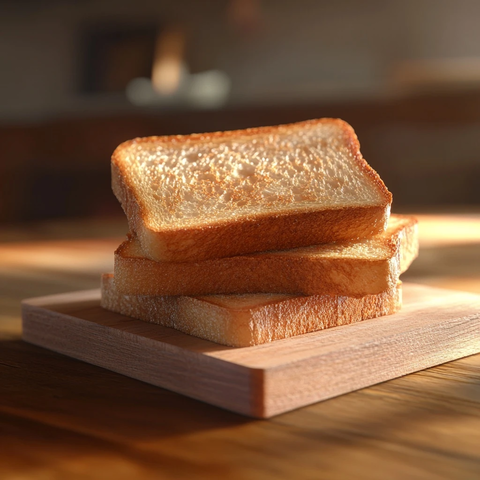 烤面包片细节特写