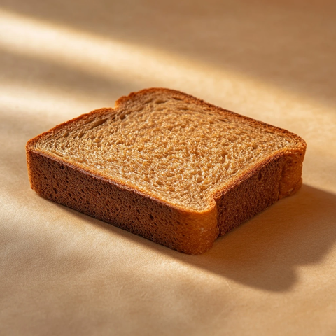 新鲜烤制方形面包切片