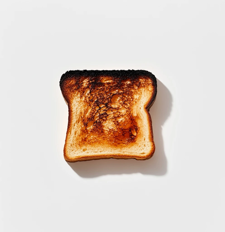 焦香吐司片居中特写