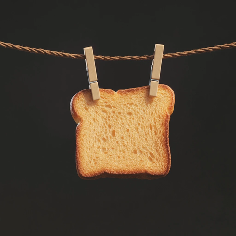 面包挂衣夹晾晒图