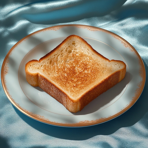 吐司面包蓝桌布