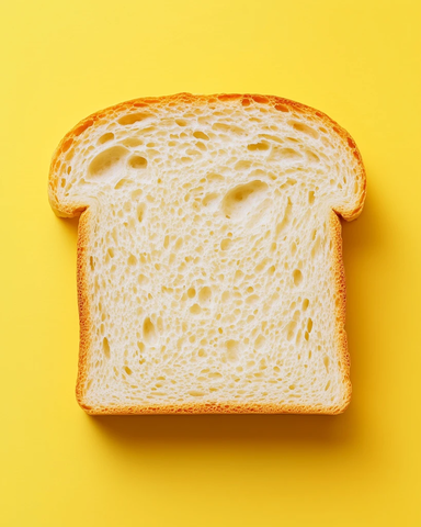 蓬松面包对称切半照片