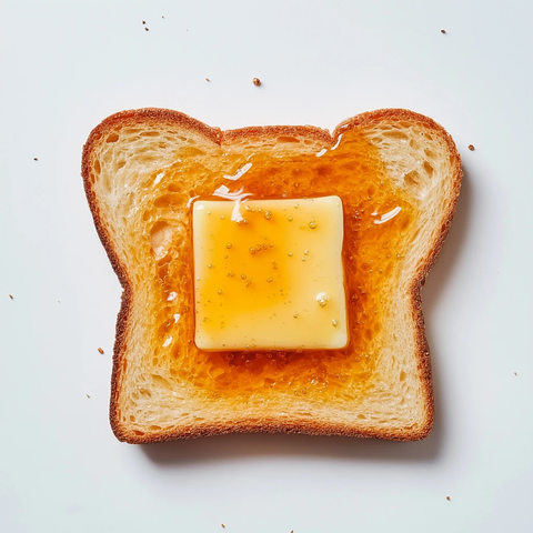 吐司面包配黄油果酱