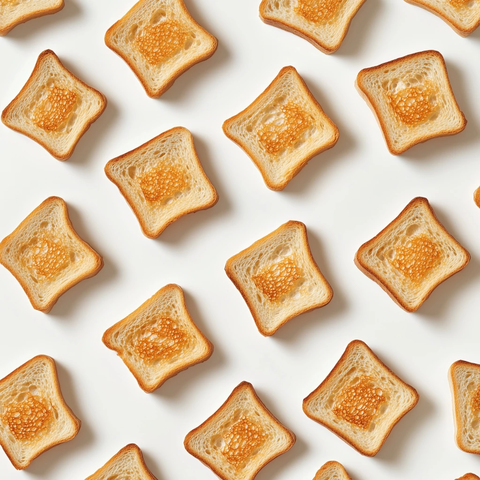 切面吐司面包顶部视角