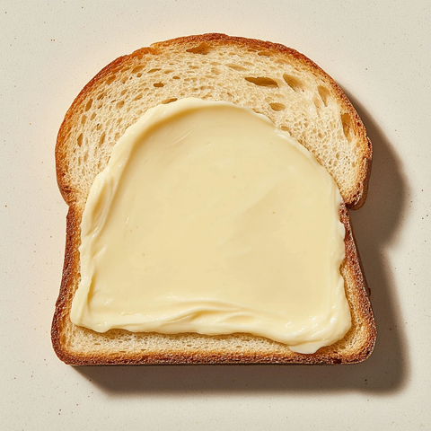 烤面包片配奶油奶酪