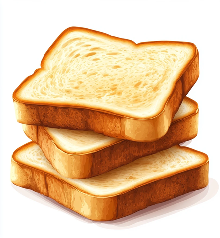 吐司面包矢量插画