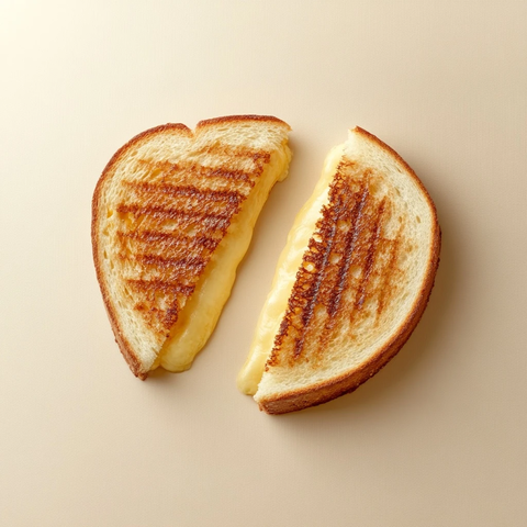 烤芝士托斯眼平视角摄影