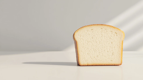白色面包白色背景