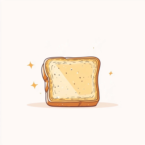 面包片漫画风格矢量插图