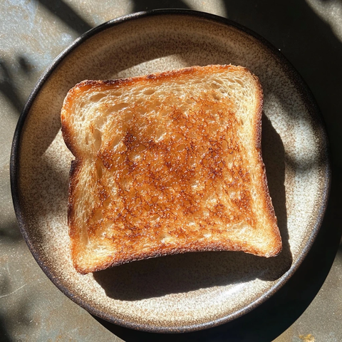 烤面包片俯视图