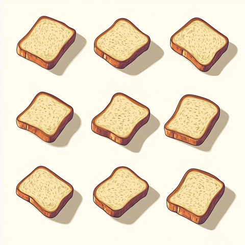 等距面包切片矢量图