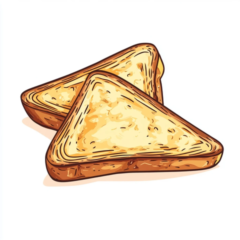 三角吐司白背景简图