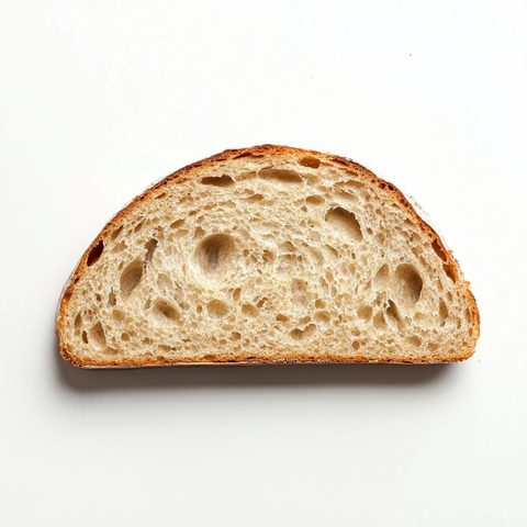 切片酸面包俯视图