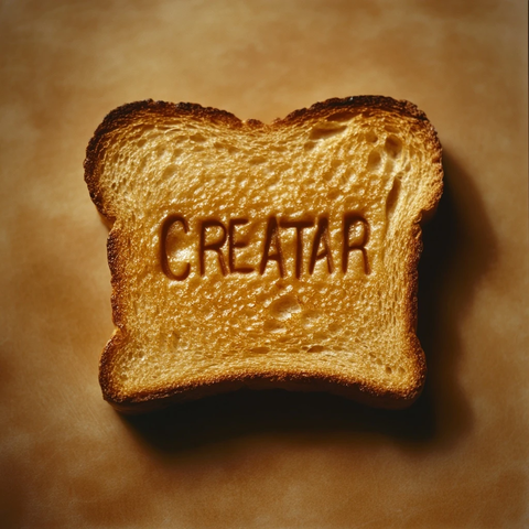 烤面包上印有字样