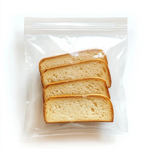 透明袋装面包展示