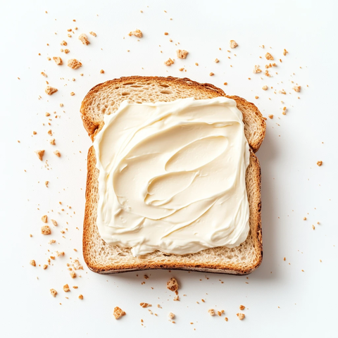 面包片上的焦糖酱