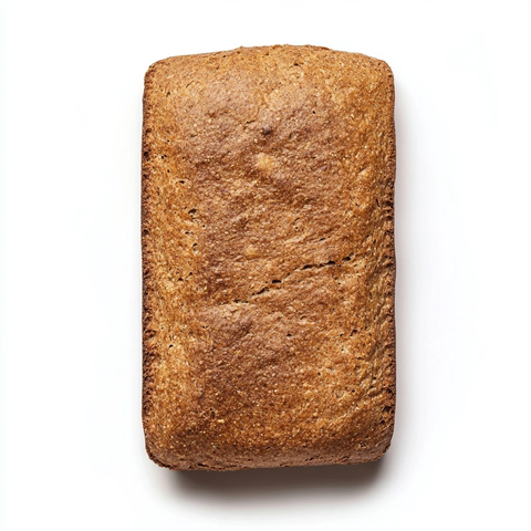 长方形棕色面包俯视图