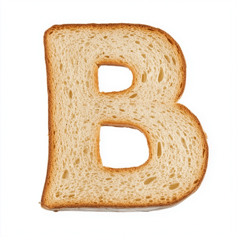 面包拼成的字母图案