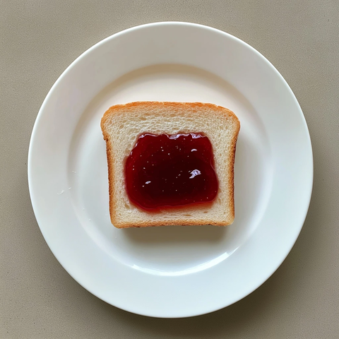 白面包葡萄酱蓝线盘