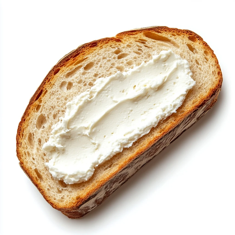 酸面包切片配奶油芝士