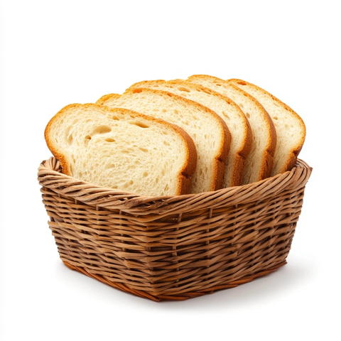 切片面包篮子中的静物