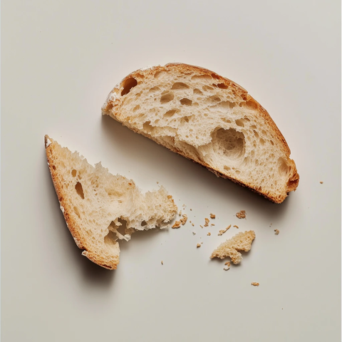 德国面包小块顶部视角