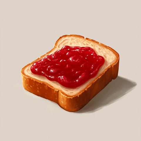 红莓果酱吐司面包