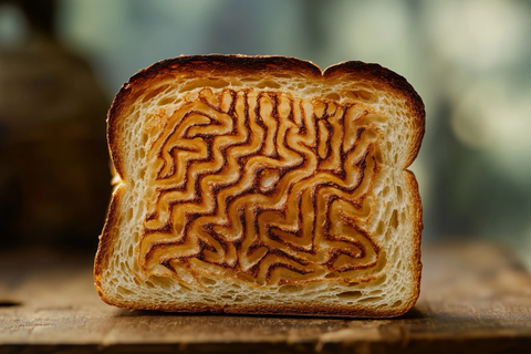烤面包上的迷宫纹理