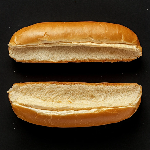 空面包片上下开放适合三明治