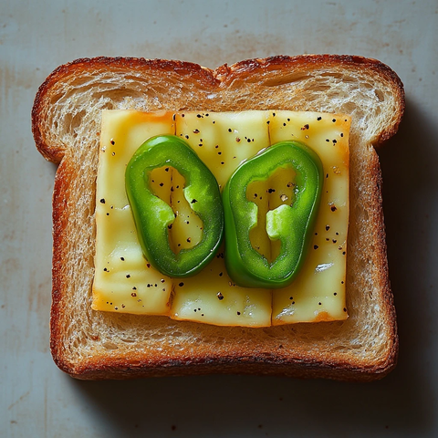 面包与整条生辣椒三明治
