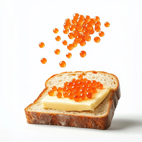 黄油面包与鱼子酱