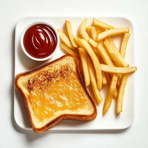 切达吐司配薯条酱料
