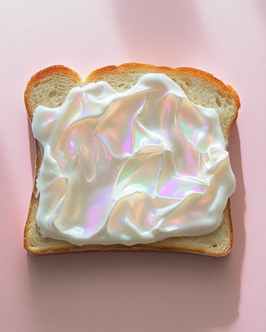 奶油吐司上的珍珠光泽