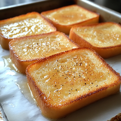 煎蛋面包片制作过程