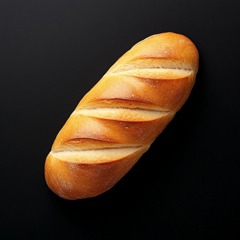 新鲜白面包暖金色表皮