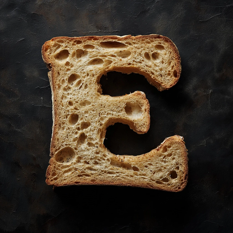 字母形酸面包实拍图