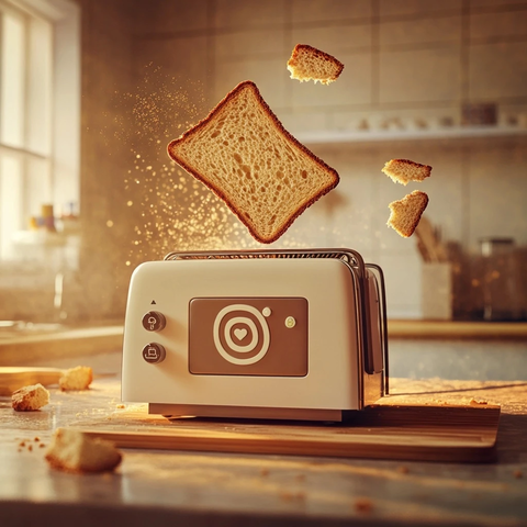 面包跳出烤面包机