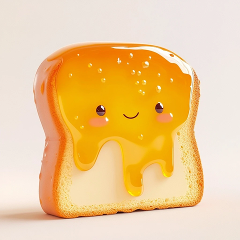 果冻质感吐司盲盒形象